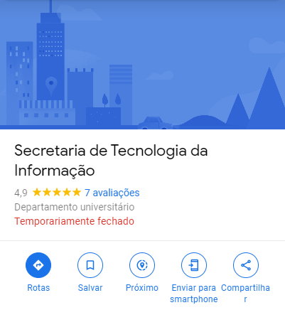 Figura – Localizando botão Compartilhar no GoogleMaps para geração de mapas