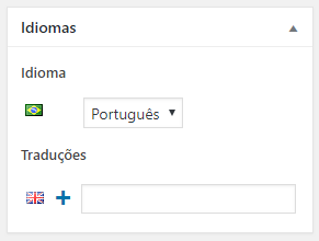 Figura - Guia Idiomas em Editar Post/Pagina