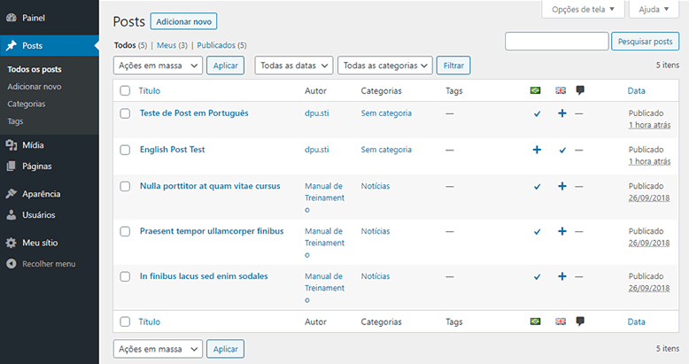 Figura - Visualização de todos os Posts