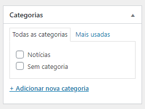 Figura – Categorização do Post