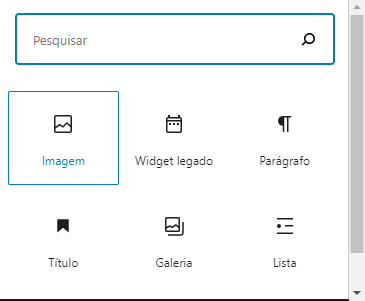 Figura Selecionando Widget do tipo imagem