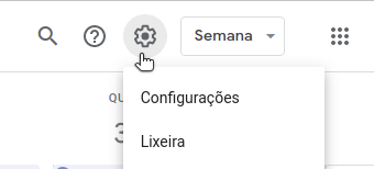 Figura - Acessando botão de configuração da Agenda